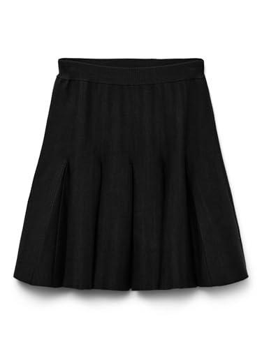 Jupe en tricot noir Vero Moda : jupe mi-longue élégante pour femme