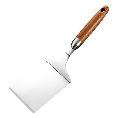 TOYANDONA Espátula para Filete de Acero Inoxidable Herramienta para Cocina y Parrilla Volteador Ergonómico para Bistec Teppanyaki y Barbacoa Resistente y Multifuncional