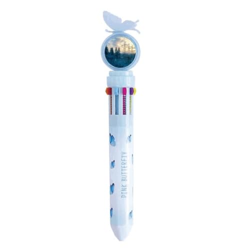 Fournitures scolaires complètes avec un stylo à bille rétractable multicolore à motif nature