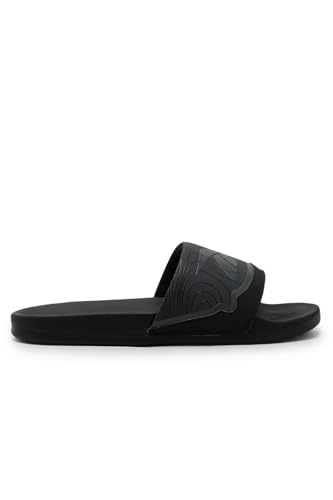 Image of Pu Slide Forel Slide - Men Black Sandals & slippers