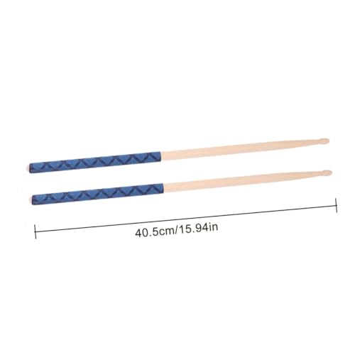 Dos pares de baquetas de madera de arce azules miniatura 2