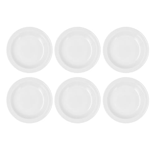 Bidasoa Glacial Ala Estrch Set 6 Platos Hondo Porcelana 23cm Porcelana Apto Microondas Apto Frigorífico Apilable