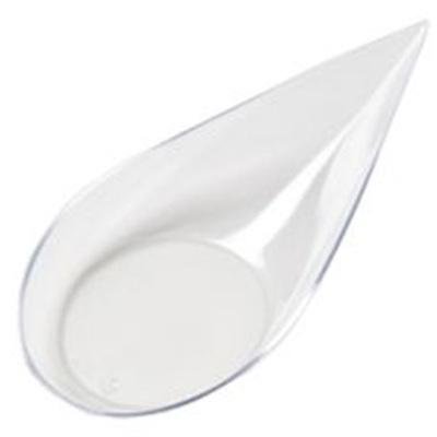 Zappy FBA_ZP-111C 100 Clear 4 Inches Plastic Tear Drop Appetizer Spoon Clear Plastic Spoon Tasting Spoons Soup Spoons/Asian Spoon Dessert Dish Bowls Teardrop Plates Spoons thumb #4