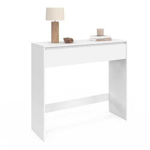 IDMarket - Console 1 tiroir TOMI Bois Blanc