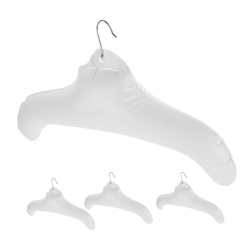 DECHOUS 4Pcs Inflatable Travel Clothes Hangers with Metal Hook Portable Space Saving Non Slip Design for Easy Storage Organization Home Car Camping Indoor Outdoor Use