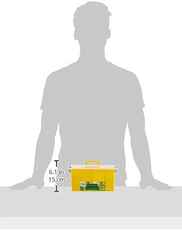 Image showing the dimensions of the Gigo 7333P Gear Up box in relation to a person