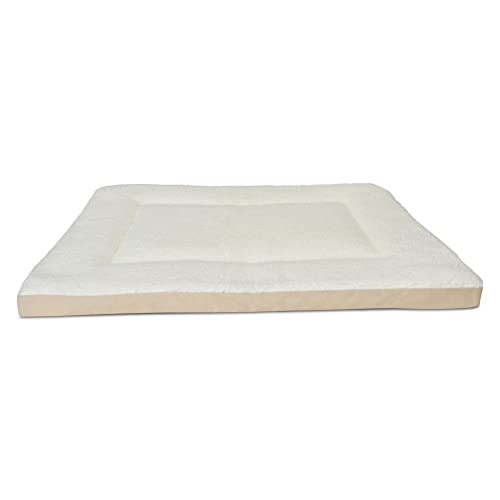 Pet Dreams Dog Crate Bed - Non Toxic Dog Bed, The Original Dog Crate Pad/Kennel Mat, Soft Dog Kennel Bed, Reversible Crate Mats For Dog Cages, Dog Crate Pads Washable (Khaki, Xl 42 Inch Crate Pad) #TOP1
