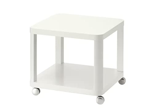 IKEA Tingby 202.959.30 Beistelltisch auf Rollen, Weiß, Größe 49 x 49 cm