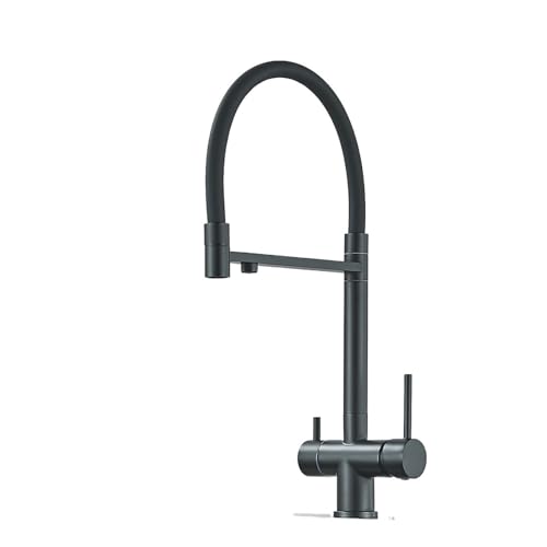 Grifo de cocina de agua filtrada flexible que elimina salpicaduras y optimiza espacio 2