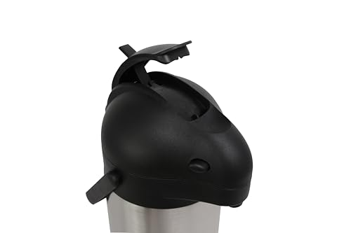 Foto von METRO Professional Airpot Pumpkanne, 1.9L, Edelstahl, Isolierkanne mit Zapfhahn, hält 12h heiß & 24h kalt, schwenkbarer Griff, Abnehmbarer Deckel, Silber