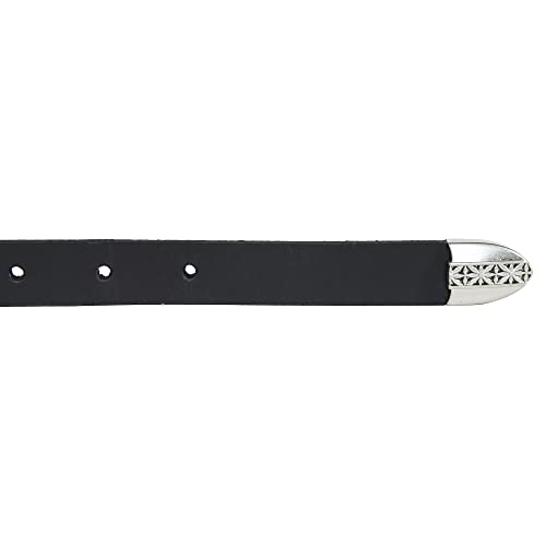 Lucky Brand Women's Leather Belt With Western Buckle Set, Black, M #TOP4