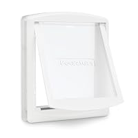 PetSafe - Original Staywell cat and Dog Flap, 2 Way Access in or Out - Indoor and Outdoor pet Door, Rigid, Closure Panel Included - Medium - White