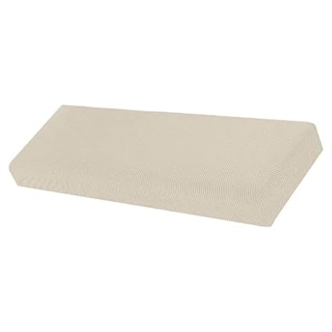 FLAMEER Soft Stretch Bench Slipcover in Beige Cover