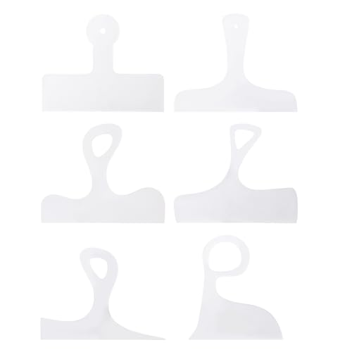 6PCS Charcuterie Board Handle Template,6 Shapes Acrylic Router Handle Templates for Wood Cutting Board,Wooden Pizza Peel,Woodworking Router Template,Angled Curvy Tracing Stencils Cut Guide Tools