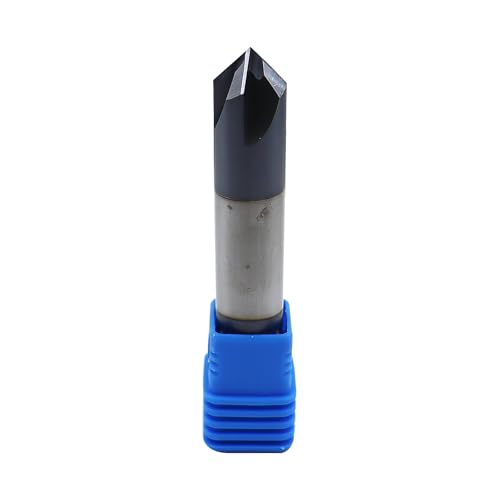 Image of 1 /2in Solid Carbide End Mill,Chamfer Mill-Double End,4 Flutes,90 Chamfer Angle,AlTiN Coated Bits Tool for Medium Hardness Steel, Brass, Iron