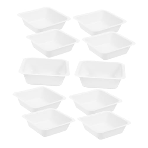 Garneck 10 Pack Mini Weighing Pans Square Weighing Dishes Small Vessels for Lab Accurate Mini Containers