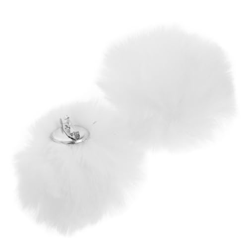 Boucles de chaussures à pompons amovibles lot fourrure moelleuse 7cm