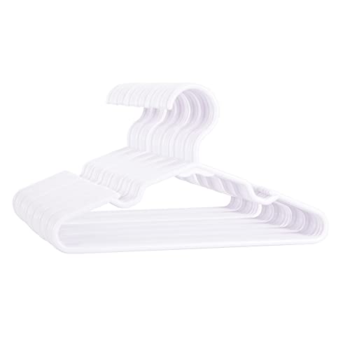 Image of Baby Hangers Kids Hangers Plastic Baby Hangers for Closet Children Hangers Infant Hangers Toddler Hangers Small Hangers 60Pack White