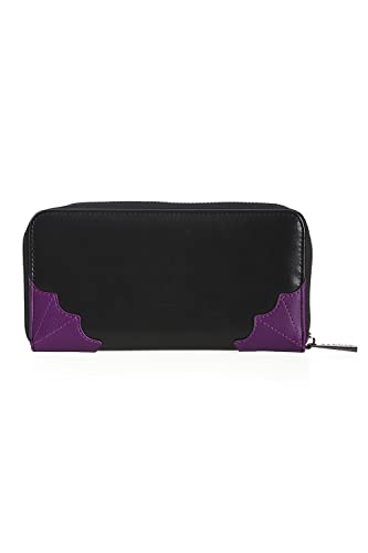 Lost Queen Halloween Black Cat Witch Spell On Me Women’s Zip Around Wallet Clutch2