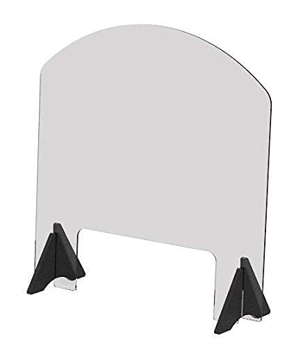 Sneeze Guard by StaSafe | Made in USA | 1/4" Acrylic Screen Partition, Great for Teachers, Schools, Businesses, and Restaurants | Work Station Sneeze Barrier (30" Wide x 30" Tall x 10" Deep)