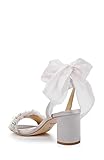 Badgley Mischka Women's TANA Heeled Sandal, Soft White, 8.5