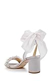 Badgley Mischka Women's TANA Heeled Sandal, Soft White, 7.5