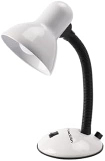 Modern Office Table Desk Reading Lamp Bedroom Study Light Flexi Desk Lamp with Versatile Flexible Neck - Bedside Table Lamp, LED Table Lamp Simple Designs Basic Flexible Hose Neck Desk Lamp (White)