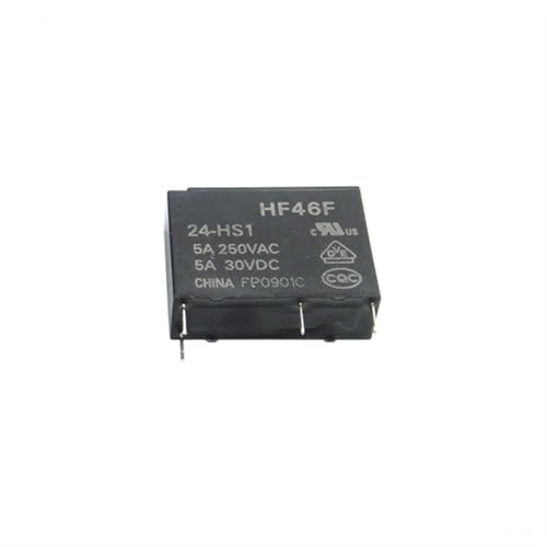 Relais 24V HF46F-24-HS1 DC24V 5A 4PIN pour circuit imprimé Lot de 5