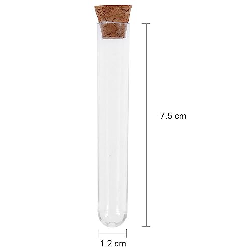 Faburo Lot de 40 verres à essai en plastique rigide Transparent 75 x 12 mm,5 ml