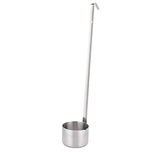 YIHEXUANkeji RVS Wijndipper Lepel Keuken Ladles Met Hangend Gat En Staart Haak Ontwerp Gemakkelijk Te Schoon En Gebruik Stevig En Duurzaam (250ml)