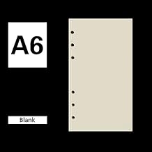 A6 Refill Paper,80 sheets/160 Pages Thick 6 Hole Paper Refill, Paper Refill 6 Ring, Loose Leaf Refill Paper for 6 Ring Binder Planner Journal Notebook Refillable Paper-Lined-Blank A6