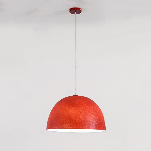 Lustre suspendu en fibre de résine au fini moderne et dôme haut de gamme