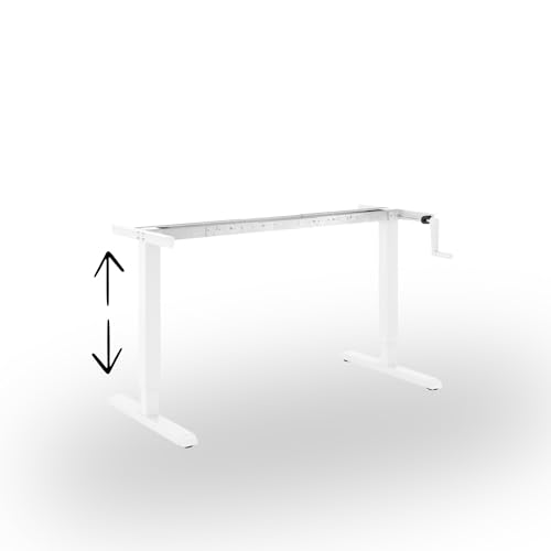Höhenverstellbarer Schreibtisch Imperio ® Lift Q2 in schwarz-weiß Inwerk Büromöb
