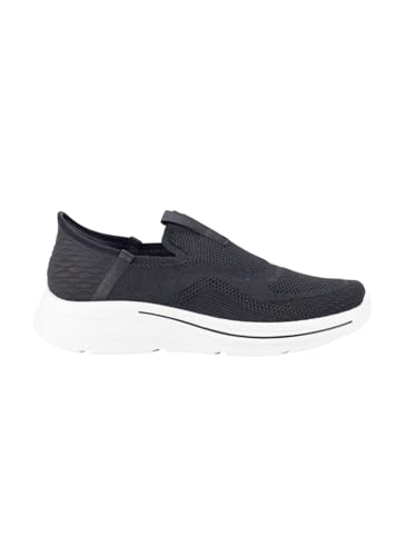 Zapatillas deportivas de hombre en malla negra para caminar con comodidad