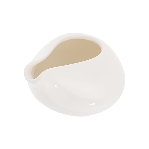 CIYODO 1pc Ceramic Sauce Pot Gravy Fruit Bowl Seasoning Bowl Small Syrup Pitcher Powdered Creamer for Coffee Milk Bowl Coffee Container Seasoning Dish Plush Brooch Pin Soy Ceramics White