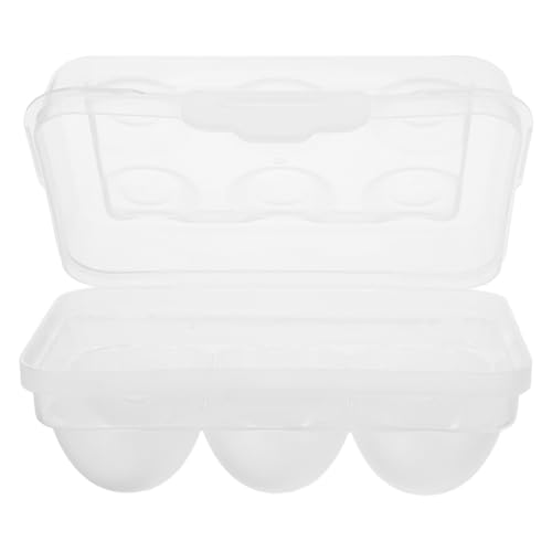 Mikikit Contenedor Portátil para Huevos con Tapa Transparente Caja Organizadora Apilable para Camping y Refrigerador Protección Golpes y Polvo Caja Multiuso para Almacenamiento Seguro de