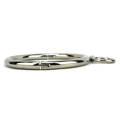 Bondage Masters Collier BDSM verrouillable en acier avec anneau torique