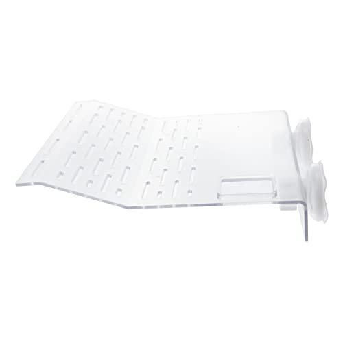 Levemolo 1個 タートル テラス タートルタンクキット ペットの亀のアクセサリー 木 水槽の装飾 芝 ウミガメ ハシゴ プラットホームテラス 亀の水浴びテラス Abs Transparent