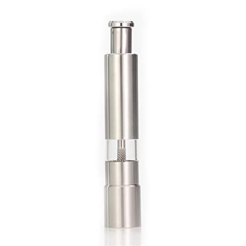 ADERFETBI Molinillo Pimienta Molinillo de Pimienta Acero Inoxidable garnabe Manual amoleras Pulgar Molino Pimentero(1 Piece)