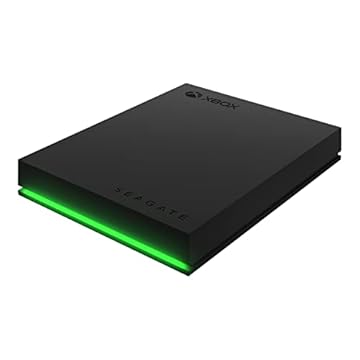 Seagate Game Drive para disco rígido externo Xbox 2TB HDD portátil - USB 3.2 geração 1, preto com barra de LED verde integrada, certificado Xbox, serviços de resgate de 3 anos (STKX2000400)