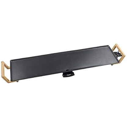 Bestron elektrischer Tischgrill, XXL Teppanyaki Grillplatte im Asia Design, Grillspaß für 8 Personen, extra große Grillfläche, 1.800 W, Farbe: Schwarz – Bild 3