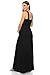 Beachcoco Women’s Maternity Maxi Dress – V Neck Sleeveless Empire Waist Jersey One Piece Baby Shower Pregnancy Photography DR-7161 Black XL