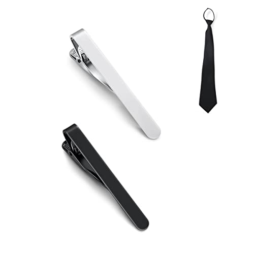 Pinces à Cravate Homme - 2 Pièces Ancre Marine - Acier Inoxydable Brillant - Idéal Mariage, Bureau, Cadeau élégant
