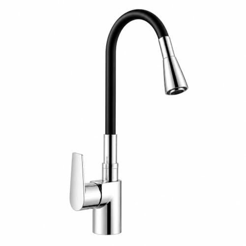 Image of Swan Neck with Single Flow Flexible Swivel Spout | Kitchen Sink Tap | Kitchen Faucet | Tap for Kitchen Sink | Taps | Wash Basin Tap | Pillar Tap