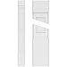 Ekena Millwork PILP10X072DFP01-2 Two Equal Flat Panel PVC Pilaster w/Standard Capital & Base (Pair), 10"W x 72"H x 2"P, Factory Primed