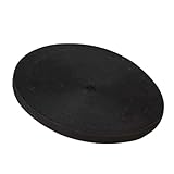 Aniyan Correa de algodón 100 % de tejido plano, varios anchos, resistente para costura y bricolaje (negro, 6 mm x 5 m)