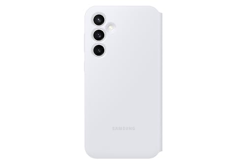 Image of Samsung Galaxy S23 FE S-View Wallet Phone Case, Protective Cover with Card Holder Slot, Finger Tap Display Window, US Version, EF-ZS711CWEGUS, White