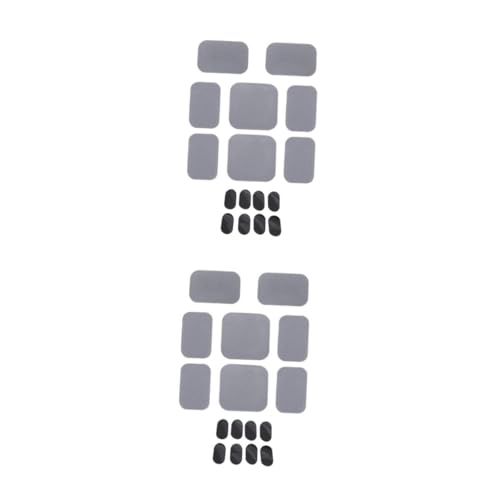 Sosoport 2sets Helmet Protection Pads Grey Absorption Cushions Comfortable Lining Mat for Safety Helmets Breathable Easy to Install Reusable Padding for Cycling and Riding 8pcs*2