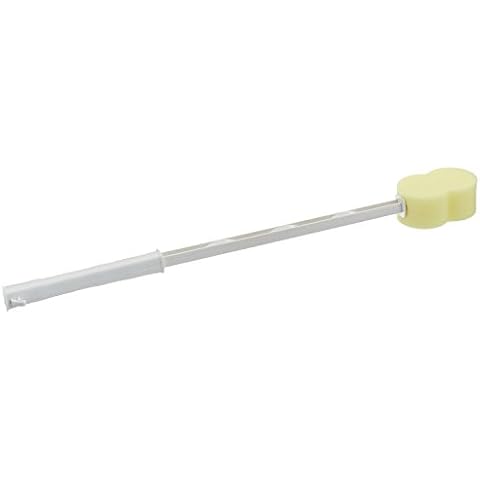 Sammons Preston Bath Sponge, Lightweight Long Handled Washer and Scrubber for Bath and Shower, Extended Reacher Cleaning Aid for Limited Range of Motion, Contour Cover