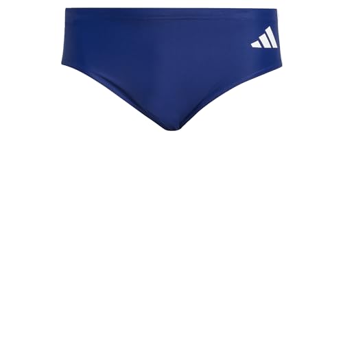 adidas Uomo 3 Stripes Swim Trunks, Dark Blue/White, 40